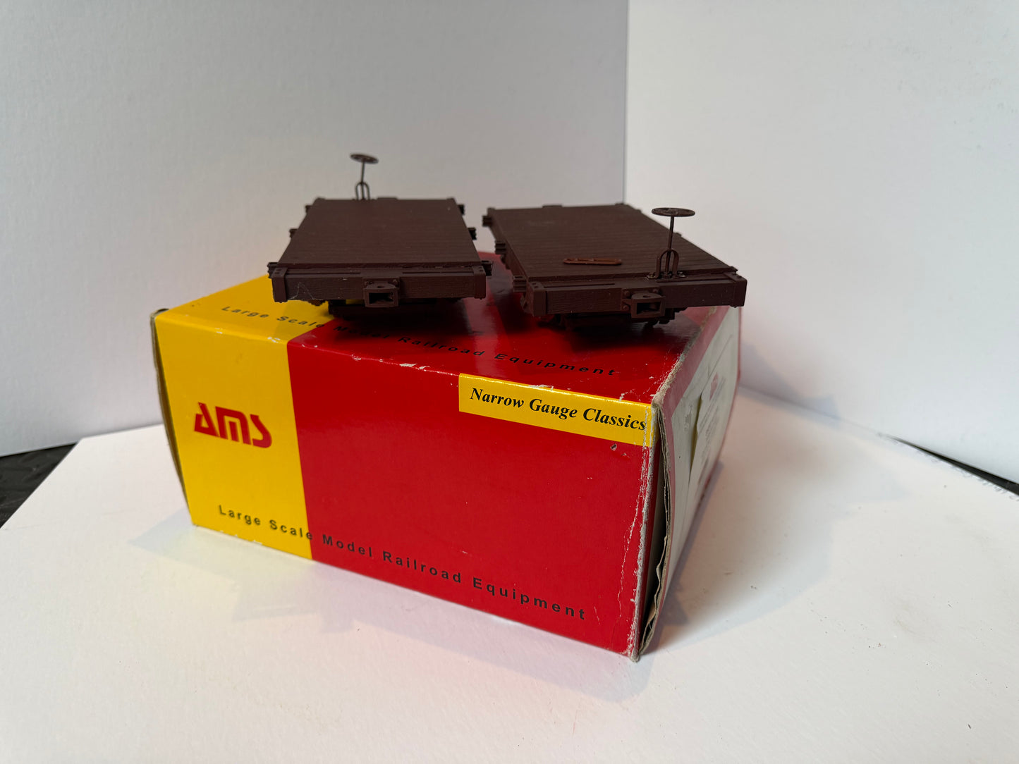 AMS G Gauge AM32-110 2 Car Set of Short Flat Cars